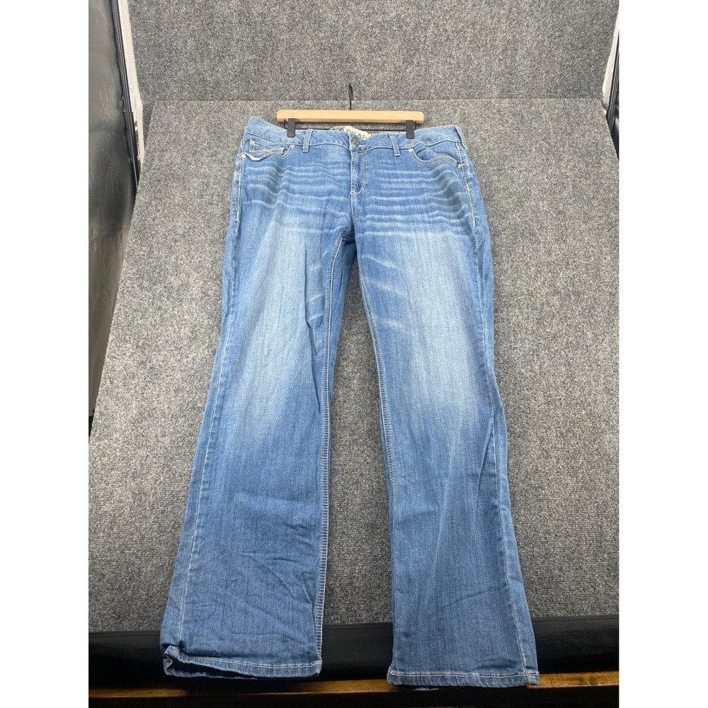 Ariat REAL Denim Mid Rise Boot Cut Jeans Womens 22WL Blue Medium Wash Western